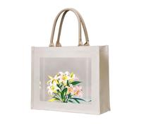 WZYCWB A bouquet of lilies in the sun Printed three-dimensional canvas tote bag suitable for travel, work, fitness, camping and beach carrying