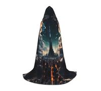 WZYCWB A city dream core M Patterned Hooded Cape Cosplay Costume - Holiday Party Costume Props