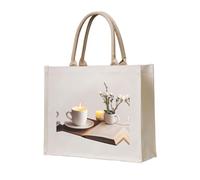WZYCWB A cup of warm tea Printed three-dimensional canvas tote bag suitable for travel, work, fitness, camping and beach carrying