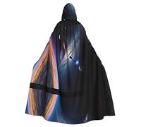 WZYCWB A fascinating universe Halloween decoration cape, adult large size hooded cape, unisex carnival cape for masquerade, role play