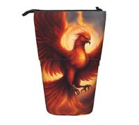 WZYCWB A Lovely Phoenix Printed Retractable Pen Holder Suitable for use as a Simple Cosmetic Bag, Wallet, etc.