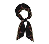 WZYCWB A pair of pheasants Printed silk scarf 46.9x3.1 inches, light, soft and warm shawl