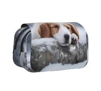 WZYCWB A Sleeping dog Portable Pencil Case ideal for organizing pens in the office or storing makeup brushes