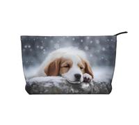 WZYCWB A Sleeping Dog Printed Cosmetic Storage Bag, Perfect for Business Trips and Travel.