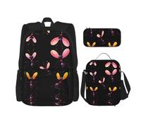 WZYCWB Abstract Ant Campus life backpack set (3 pieces) - school bag + pencil case + lunch bag, meet all the daily needs of students!