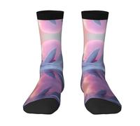 WZYCWB Abstract glacier 2 Black-1 Print Mid-Calf Socks, Elastic Sports Socks, Suitable for Running, Fitness, and Daily Workouts