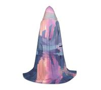 WZYCWB Abstract glacier S Patterned Hooded Cape Cosplay Costume - Holiday Party Costume Props