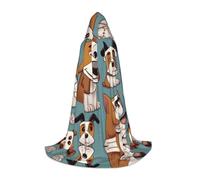 WZYCWB Abstract wind dog collection Printed Medium Hooded Cape, Holiday Party Costume, Carnival Party Prop, Sizes S/M/L