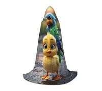 WZYCWB adorable yellow duckling Printed Small Hooded Cape, Holiday Party Costume, Carnival Party Prop, Sizes S/M/L