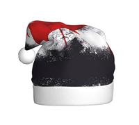 WZYCWB Adult New Year Santa Hat, Canadian flag Plush Santa Hat, 15.7 Inch Tall, Christmas New Year Party Unisex Decorative Hat