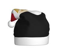 WZYCWB Adult New Year Santa Hat, Egyptian flag Plush Santa Hat, 15.7 Inch Tall, Christmas New Year Party Unisex Decorative Hat