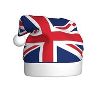 WZYCWB Adult New Year Santa Hat, Flag of the Turks and Caicos Islands Plush Santa Hat, 15.7 Inch Tall, Christmas New Year Party Unisex Decorative Hat