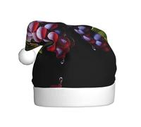WZYCWB Adult New Year Santa Hat, Fresh Grapes Plush Santa Hat, 15.7 Inch Tall, Christmas New Year Party Unisex Decorative Hat