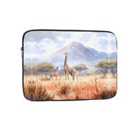 WZYCWB African Savanna Giraffe 10 inch Printed laptop sleeve for 10-17-inch laptops, perfect for business, office, school, or university use.