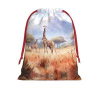 WZYCWB African Savanna Giraffe L Printed Gift Bags - Perfect for Weddings, Christmas, Birthdays, and Parties - S - L