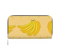WZYCWB African Savanna Giraffe Leather clutch bags zipper wallets and card holders are perfect for travel or daily use, Cartoon Banana, One Size