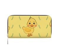 WZYCWB African Savanna Giraffe Leather clutch bags zipper wallets and card holders are perfect for travel or daily use, Cartoon Duck, One Size