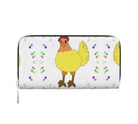 WZYCWB African Savanna Giraffe Leather clutch bags zipper wallets and card holders are perfect for travel or daily use, Singing Hen, One Size