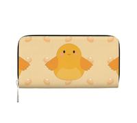 WZYCWB African Savanna Giraffe Leather clutch bags zipper wallets and card holders are perfect for travel or daily use, Cartoon Chick, One Size