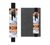 WZYCWB African Savanna Giraffe Printed Large-Capacity PVC Pen Holder + Creative Diary Pen Bag Set with Elastic Band Anti-Slip Design