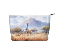 WZYCWB African Savanna Giraffe Printed Travel Cosmetic Bag, Perfect for Business Trips and Vacations.