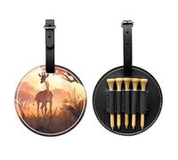WZYCWB African Savannah Giraffe Calf Special Printed Golf tee Storage Bag - Portable Hanging Buckle Design