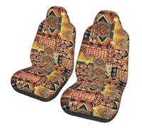 WZYCWB African Textile Patchwork Car Seat Protectors (2 Pack) - Vehicle Seat Covers for Sedan, SUV, Truck & Van, Interior Protection