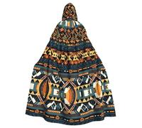 WZYCWB African Tribal Ethnic Texture Printed adult party decoration cape, Halloween hooded cape, unisex Halloween, carnival, masquerade, role play
