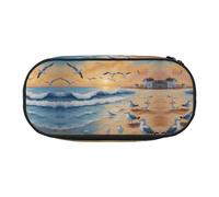 WZYCWB Airborne Seagulls Large Capacity Pencil Bag - Multifunctional Storage Box, Portable and Durable Pencil Bag for Office and School Supplies