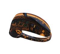 WZYCWB Airplane cockpit Printed sports headband, sports sweatband, moisture wicking