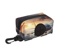 WZYCWB Airplanes are soaring Printed Pet Travel Storage Bag - Portable Drawstring Cleanup Bag for Hiking and Camping
