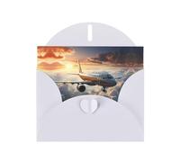 WZYCWB Airplanes are soaring White Printed Christmas cards, wedding invitations, exquisite envelope cards