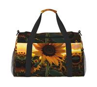 WZYCWB Alpaca avatar Handheld travel bag weekend bag fitness yoga bag suitable for fitness and other scenarios, Farm Sunflower, One Size