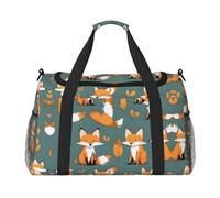 WZYCWB Alpaca avatar Handheld travel bag weekend bag fitness yoga bag suitable for fitness and other scenarios, Yellow Fox, One Size