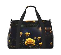 WZYCWB Alpaca avatar Handheld travel bag weekend bag fitness yoga bag suitable for fitness and other scenarios, Beautiful Yellow Roses, One Size
