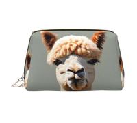 WZYCWB Alpaca Avatar Printed Leather Cosmetic Bag - Stylish and Portable Cosmetic Storage Bag
