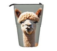 WZYCWB Alpaca Avatar Printed Retractable Pen Holder Suitable for use as a Simple Cosmetic Bag, Wallet, etc.
