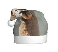 WZYCWB Alpaca avatar Printed Santa Hats - Perfect for Christmas Eve, New Year's Eve, and Holiday Parties