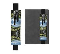 WZYCWB Alpine Farm Cows Printed Large-Capacity PVC Pen Holder + Creative Diary Pen Bag Set with Elastic Band Anti-Slip Design