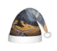 WZYCWB Alpine Silhouettes Patterned Christmas Party Hat, Children's Class Activity Gift, Christmas Holiday Decoration Prop
