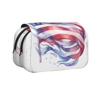 WZYCWB American flag Printing Portable Pencil Case ideal for organizing pens in the office or storing makeup brushes