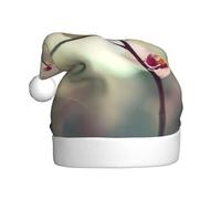 WZYCWB An orchid. Adult Christmas hat, unisex, Santa Claus, Christmas, Halloween, holiday party adult plush Christmas hat