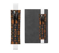 WZYCWB ancient elements Leather pen holder bookmarks, adjustable diary bookmarks, perfect as back-to-school or Christmas gifts,