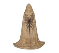 WZYCWB Ancient insects S Patterned Hooded Cape Cosplay Costume - Holiday Party Costume Props
