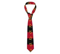 WZYCWB Angola Flag Business ties classic suit ties perfect for weddings ceremonies interviews and formal occasions