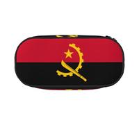 WZYCWB Angola Flag Large Capacity Pencil Bag - Multifunctional Storage Box, Portable and Durable Pencil Bag for Office and School Supplies