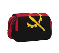 WZYCWB Angola Flag Patterned Portable Pencil Case ideal for organizing pens in the office or storing makeup brushes