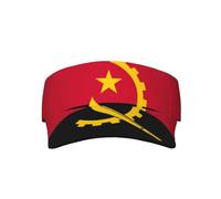 WZYCWB Angola Flag Printed Hollow Sun Hat - Breathable, Quick-Drying Golf Baseball Cap for Outdoor Sports Black