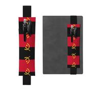WZYCWB Angola Flag Printed Large-Capacity PVC Pen Holder + Creative Diary Pen Bag Set with Elastic Band Anti-Slip Design