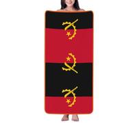 WZYCWB Angola Flag Printed Lightweight Bath Towel - Portable for Travel/Gym/Pool